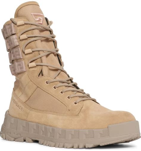 versace collection men high top boot|Versace combat boots army.